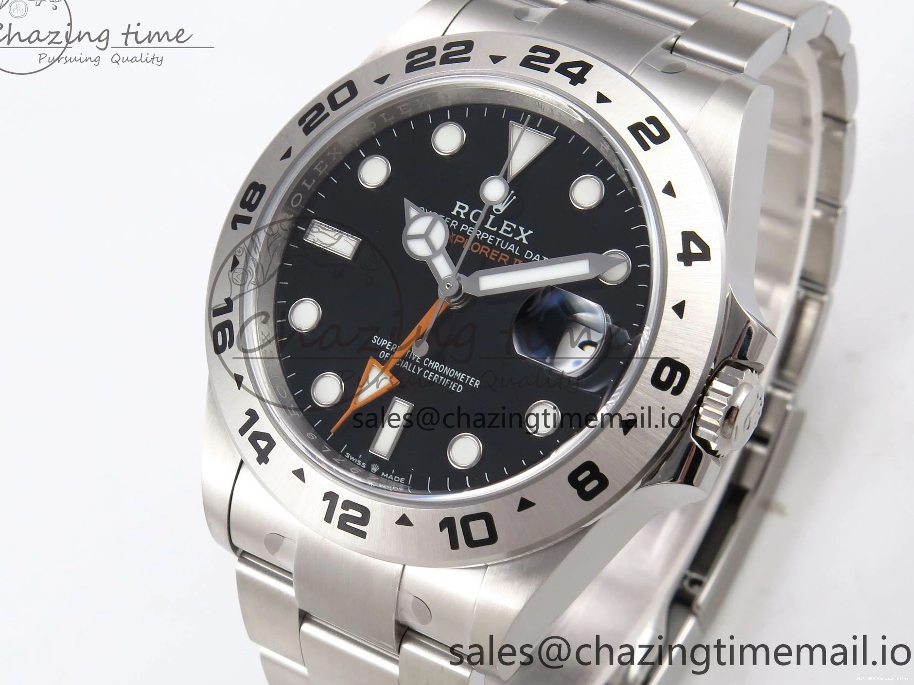 AAA Replica Watches Clean Bracelet 226570 1:1 SS II Upgraded 42mm CHS Best Black Edition Dial Explorer DD3285 904L on 1091 0119